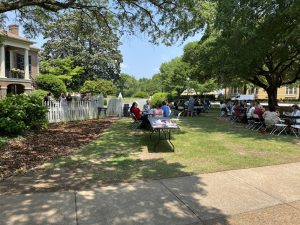 UA Division of Strategic Communication luncheon on the grounds of the Gorgas House Museum. 